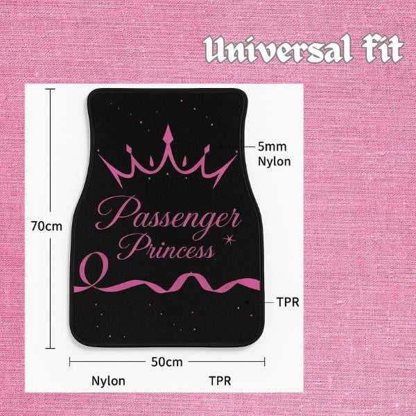 Passenger Princess Car Floor Mat & Sticker Bundle