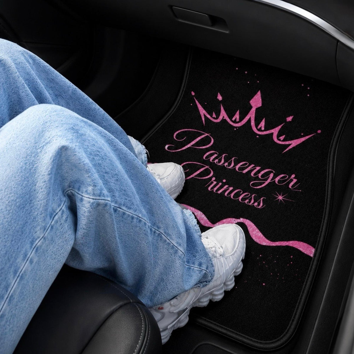 Passenger Princess Car Floor Mat & Sticker Bundle