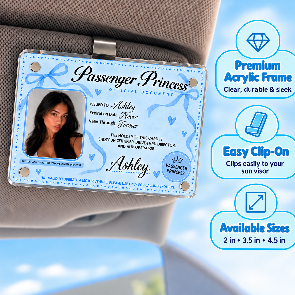 Personalized Passenger Princess Card
