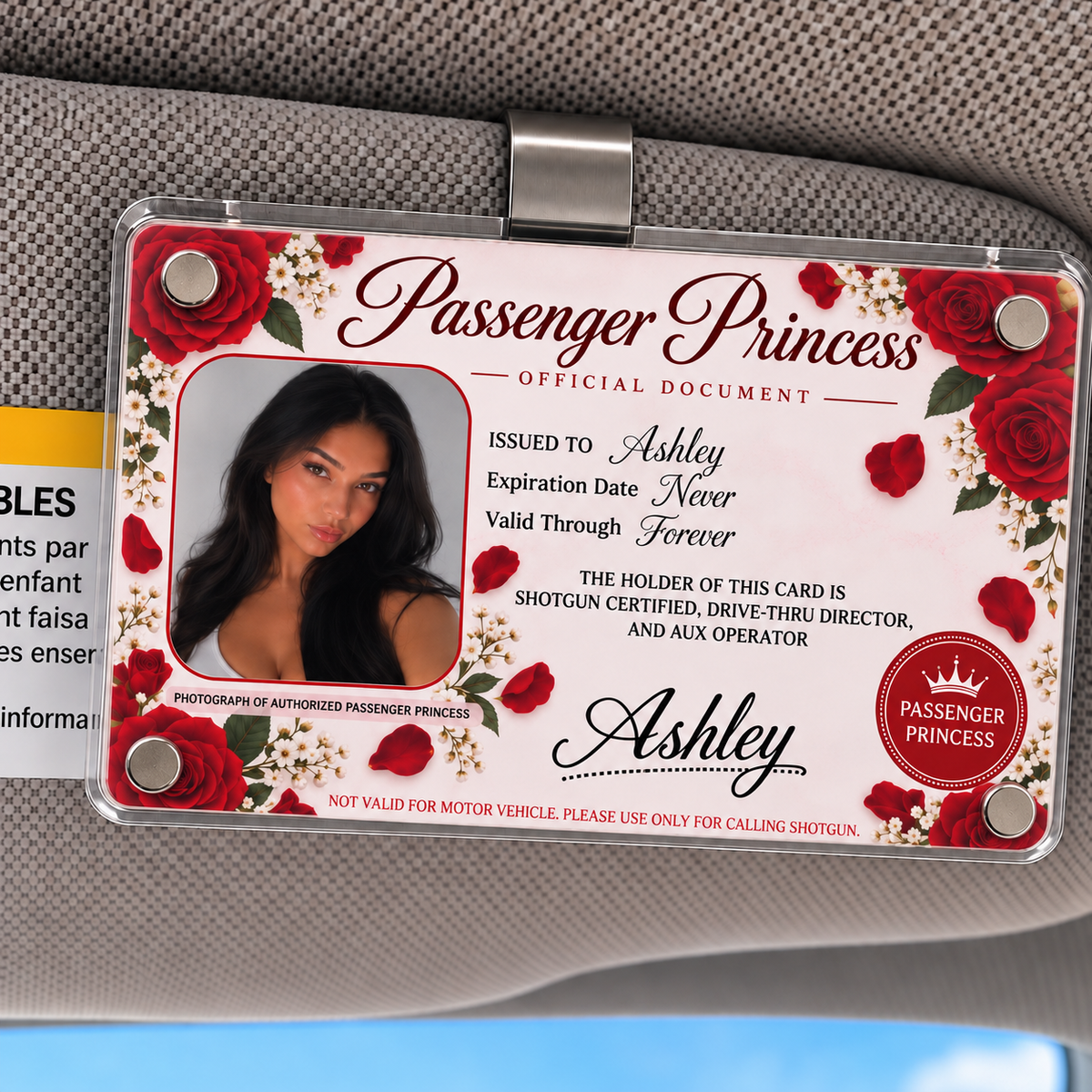 Personalized Passenger Princess Card