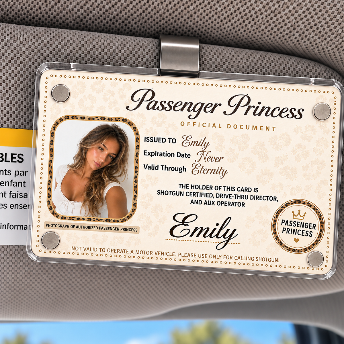Personalized Passenger Princess Card